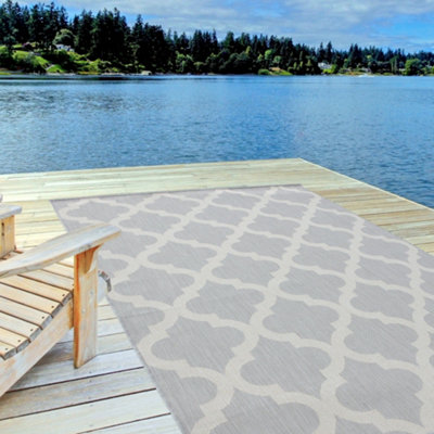 Ecology Collection Outdoor Rugs in Grey  400g