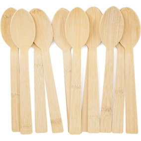 EcoLux 17cm Disposable Bamboo Spoons: Pack of 1000