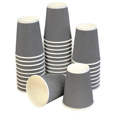 ECONX 100 X 12oz / 360ml Disposable Coffee Cups Leak Proof Triple ...