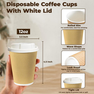 Insulated paper coffee cups with lids discount