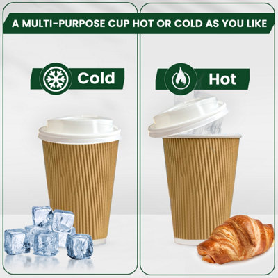 12 Oz Coffee Cups With Lids 100 Pack 12 Oz Disposable Coffee Cups With Lids  & Sleeves - Leak-Proof Thick Paper Hot Cups For Hot & Cold Drinks
