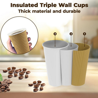 ABENA Gastro-Line Disposable Hot Cup For Coffee, Tea & Other Hot Beverages 100 Compostable Design For Eco Labelled Consumers Keeping Your Coffee Warm On The Go Dandelion 24 Cl