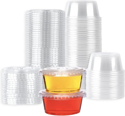 500Pcs 5'' Clear Hinged Plastic Containers,Clear Plastic