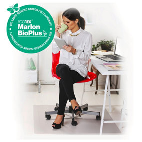 Ecotex Marlon BioPlus Polycarbonate Chair Mat for Hard Floors. Rectangular - 115 x 134cm