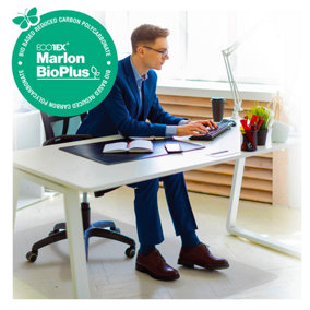 Ecotex Marlon BioPlus Polycarbonate Chair Mat for Hard Floors. Rectangular - 116 x 150cm