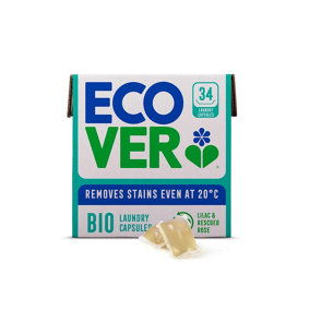 Ecover Bio Laundry Capsules 34 Wash Capsules Lilac and Rescued Rose Fragrance