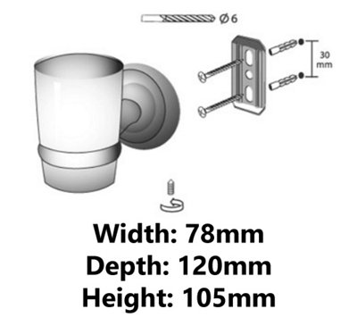 Ecru Bisk Retro Bathroom Antique Brass Wall Mounted Ceramics Toothmug Toothbrush Cup Grip