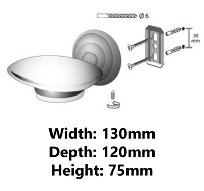 Ecru Bisk Retro Bathroom Antique Brass Wall Mounted Grip + Ceramics Soap Dish Plate