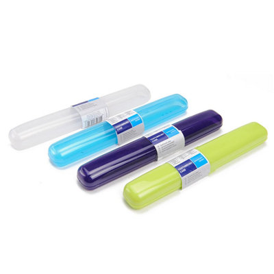 Edco Light And Portable Plastic Assorted Colour Toothbrush Travel Holder - 4