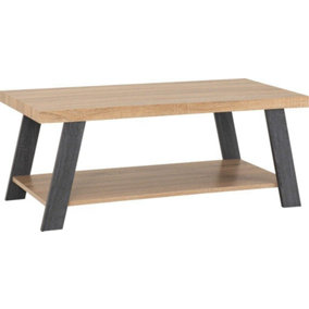 Eddie Coffee Table - L55 x W110 x H45 cm - Grey/Sonoma Effect