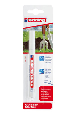 edding 8055 outdoor marker - white - 1 paint marker - round nib 1-2 mm