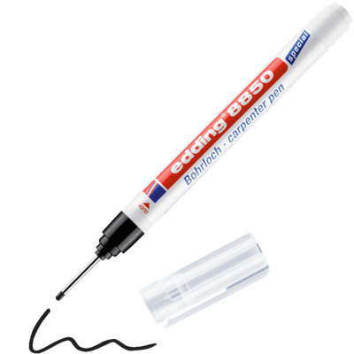 edding 8850 carpenter pen - black - 1 pen - round nib 1 mm - long nib marker
