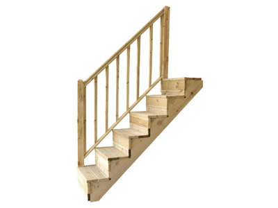 eDecks 6 Step Decking Stair Handrail Kit (Single Side) - Colonial Posts ...