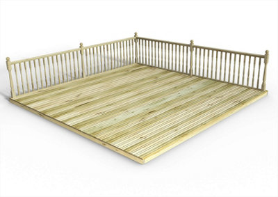 eDecks Anti Slip Standard Decking Kit Pressure Treated Timber (4.8m x 4 ...