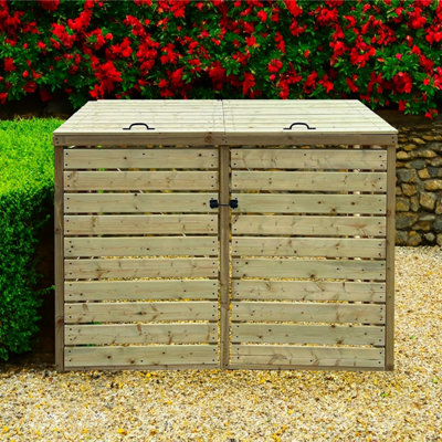 edecks-deluxe-slatted-outdoor-garden-yard-wooden-timber-double-wheelie