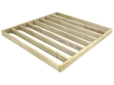 eDecks Heavy Duty Decking Frame Kit Pressure Treated Timber 2.4m x 2.4m ...