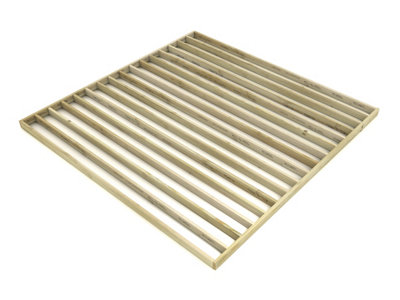eDecks Heavy Duty Decking Frame Kit Pressure Treated Timber 4.8m x 4.8m ...