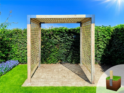 eDecks ModBlox Trellis Cube Climber Wooden Garden Pergola (1800mm x ...