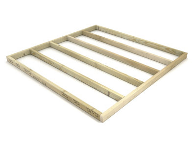 eDecks Premium Decking Frame Kit Pressure Treated Timber 2.4m x 2.4m (4 ...