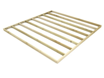 eDecks Standard Decking Frame Kit Pressure Treated Timber 3m x 3m (3 1/ ...