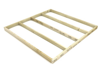 eDecks Standard Pressure Treated Timber Decking Frame Kit - with Joists ...