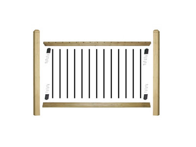 eDecks Traditional Decking Balustrade Starter Kit - 1550mm Span - With ...