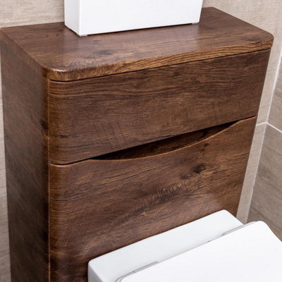 Eden Back To Wall Toilet WC Unit in Rosewood