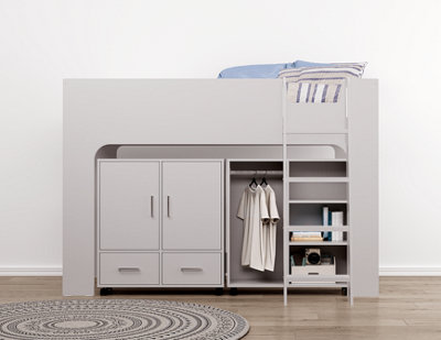 Eden Mid Sleeper grey with storage