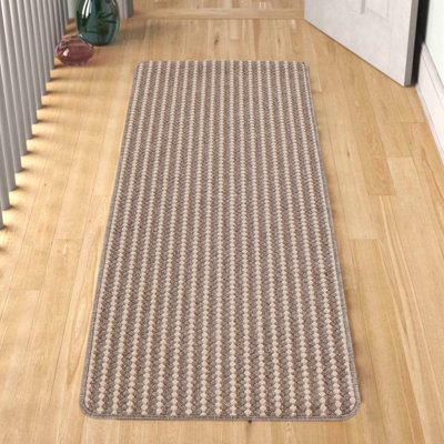 Eden Non Slip Washable Dirt Trapper Indoor Doormat - Kitchen Mats - Floor Mats - Beige 57x200 cm