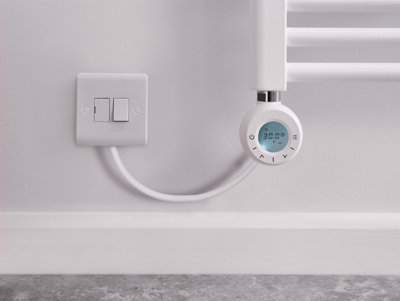 Eden Radium 600W Electric Towel Radiator in White with Smart WiFi Control