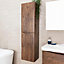 Eden Wall Mounted Tall Storage Unit in Rosewood (Left Hand)