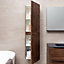 Eden Wall Mounted Tall Storage Unit in Rosewood (Right Hand)