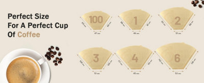 EDESIA ESPRESS – 2000 Filtri Caffè Conici Non Sbiancati: L'ideale Per Il Pour-over E Le Caffettiere Manuali