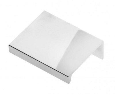 Edge Mounted Cabinet Pull Trim Profile HEXI Handles for Kitchen Bedroom Bathroom 128mm Hole centres - 150mm Overall Chrome