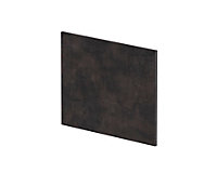 Edge/Power L Shape Square End Bath Panel, 1700mm - Textured Matt Metallic Slate - Balterley