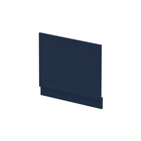 Edge/Power Straight End Bath Panel & Plinth, 700mm - Matt Midnight Blue - Balterley