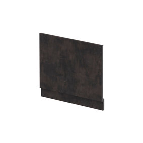 Edge/Power Straight End Bath Panel & Plinth, 700mm - Textured Matt Metallic Slate - Balterley