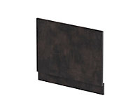 Edge/Power Straight End Bath Panel & Plinth, 750mm - Textured Matt Metallic Slate - Balterley