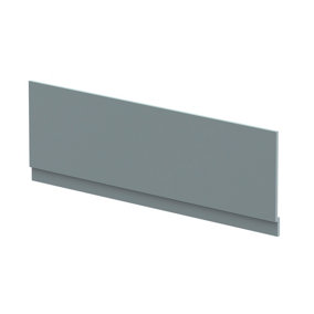Edge/Power Straight Front Bath Panel & Plinth, 1700mm - Matt Coastal Grey - Balterley
