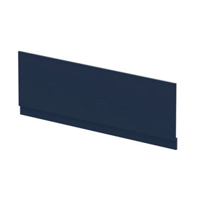 Edge/Power Straight Front Bath Panel & Plinth, 1700mm - Matt Midnight Blue - Balterley