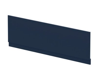 Edge/Power Straight Front Bath Panel & Plinth, 1800mm - Matt Midnight Blue - Balterley