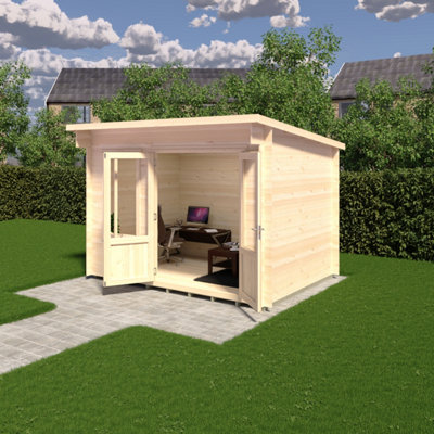 Edgefield 11 x 10 Feet Cabin in 19 mm Logs - L334.9 x W336.6 x H238 cm