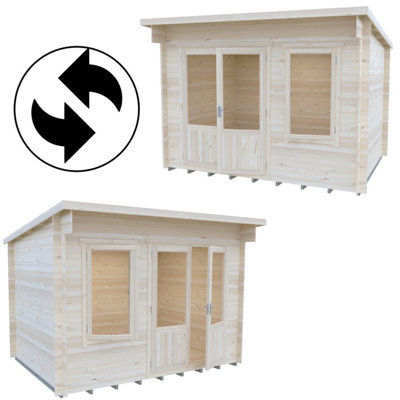 Edgefield 11 x 10 Feet Cabin in 19 mm Logs - L334.9 x W336.6 x H238 cm - 6