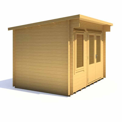 Edgefield 11 x 8 Feet Cabin in 19 mm Logs - L334.9 x W278.4 x H239 cm - 3