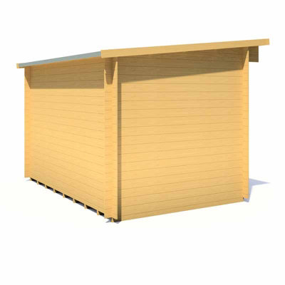 Edgefield 11 x 8 Feet Cabin in 19 mm Logs - L334.9 x W278.4 x H239 cm - 5