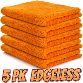 Edgeless Microfibre Cloths x 5 Flawless Microfiber Car Detailing Wash Cloth Pack