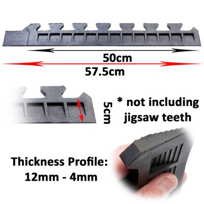 Edges for Rubber Interlocking Gym Garage Mats Heavy Duty - 3