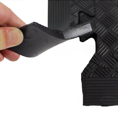 Edges for Rubber Interlocking Gym Garage Mats Heavy Duty - 9