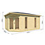 Edinburgh 2-Log Cabin, Wooden Garden Room, Timber Summerhouse, Home Office - L490.3 x W322.3 x H246.24 cm