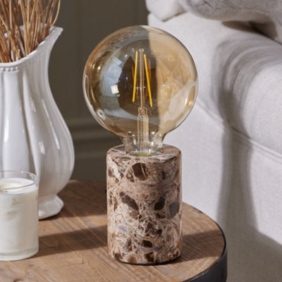 Edison Marble Hallway Bedside Table Lamp Room Décor Night Lamp Office Table Lamp with LED Bulb